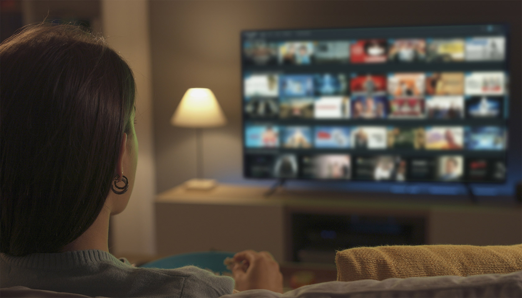 Woman watching TV